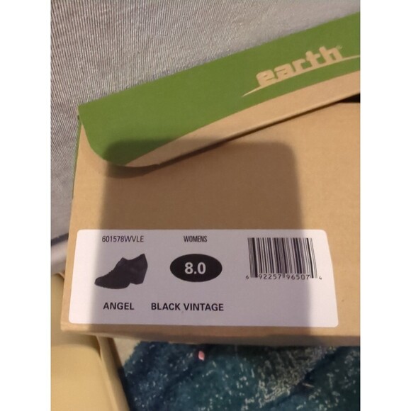 Earth Size 8 Angel Shootie Womens Black Leather Strap Ankle & Booties Boots - Picture 3 of 3